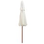 Sombrilla de dos niveles palo de madera blanco crema 270x270 cm en Sombrillas | Comprar online en Foru.es
