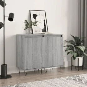 Aparadores 2 uds madera de ingeniería gris Sonoma 40x35x70 cm de vidaXL, Aparadores - Ref: Foro24-831065, Precio: 62,36 €, De...