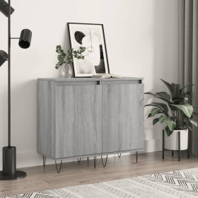 Aparadores 2 uds madera de ingeniería gris Sonoma 40x35x70 cm de vidaXL, Aparadores - Ref: Foro24-831065, Precio: 62,91 €, De...