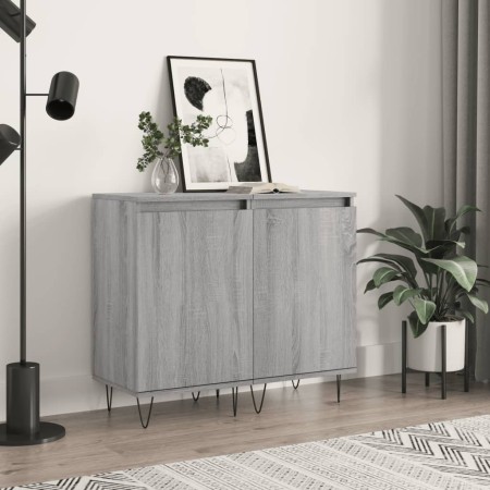 Aparadores 2 uds madera de ingeniería gris Sonoma 40x35x70 cm de vidaXL, Aparadores - Ref: Foro24-831065, Precio: 62,91 €, De...