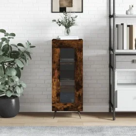 Aparador madera de ingeniería roble ahumado 34,5x34x90 cm de vidaXL, Aparadores - Ref: Foro24-828769, Precio: 56,89 €, Descue...