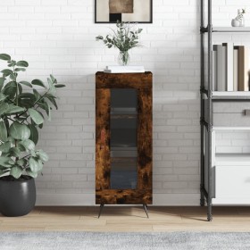 Aparador madera de ingeniería roble ahumado 34,5x34x90 cm de vidaXL, Aparadores - Ref: Foro24-828769, Precio: 57,62 €, Descue...