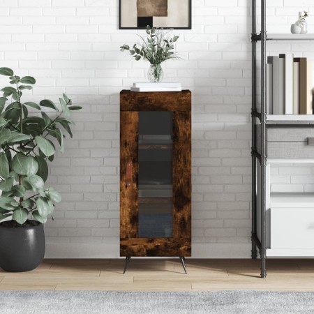 Aparador madera de ingeniería roble ahumado 34,5x34x90 cm de vidaXL, Aparadores - Ref: Foro24-828769, Precio: 57,62 €, Descue...