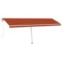 Toldo de pie automático naranja y marrón 600x300 cm en Toldos | Comprar online en Foru.es