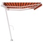 Toldo de pie automático naranja y marrón 600x300 cm en Toldos | Comprar online en Foru.es