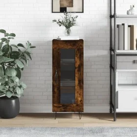 Aparador madera de ingeniería roble ahumado 34,5x34x90 cm de vidaXL, Aparadores - Ref: Foro24-828793, Precio: 55,71 €, Descue...