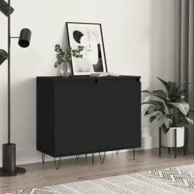 Aparadores 2 uds madera de ingeniería negro 40x35x70 cm de vidaXL, Aparadores - Ref: Foro24-831055, Precio: 84,24 €, Descuent...