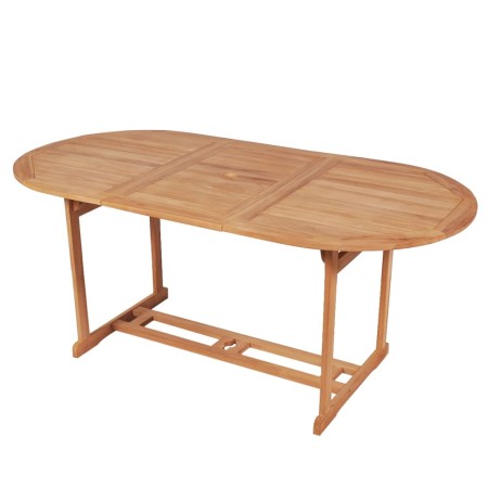 Mesa de jardín de madera de teca maciza 180x90x75 cm en Mesas de jardín | Comprar online en Foru.es