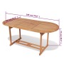 Mesa de jardín de madera de teca maciza 180x90x75 cm en Mesas de jardín | Comprar online en Foru.es