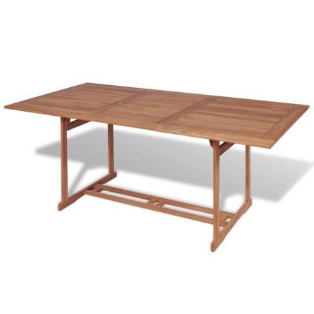 Mesa de jardín de madera de teca maciza 180x90x75 cm en Mesas de jardín | Comprar online en Foru.es
