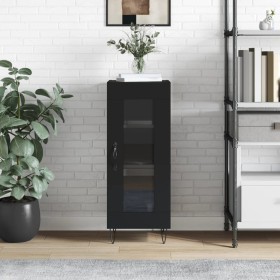 Aparador de madera contrachapada negro 34,5x34x90 cm de vidaXL, Aparadores - Ref: Foro24-828789, Precio: 57,49 €, Descuento: %