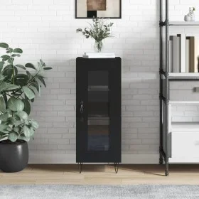 Aparador de madera contrachapada negro 34,5x34x90 cm de vidaXL, Aparadores - Ref: Foro24-828789, Precio: 56,77 €, Descuento: %
