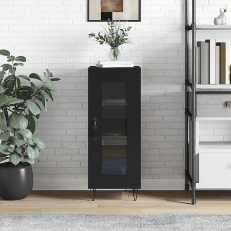 Aparador de madera contrachapada negro 34,5x34x90 cm de vidaXL, Aparadores - Ref: Foro24-828789, Precio: 57,49 €, Descuento: %