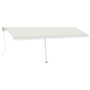 Toldo automático con LED sensor de viento crema 600x300 cm en Toldos | Comprar online en Foru.es