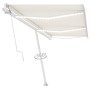Toldo automático con LED sensor de viento crema 600x300 cm en Toldos | Comprar online en Foru.es