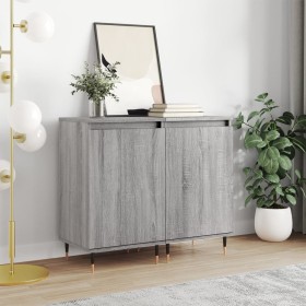 Aparadores 2 uds madera de ingeniería gris Sonoma 40x35x70 cm de vidaXL, Aparadores - Ref: Foro24-831049, Precio: 64,15 €, De...