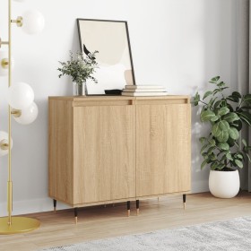 Aparadores 2 uds madera de ingeniería roble Sonoma 40x35x70 cm de vidaXL, Aparadores - Ref: Foro24-831043, Precio: 77,96 €, D...