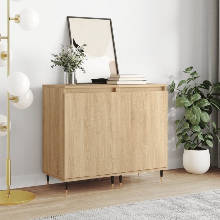 Aparadores 2 uds madera de ingeniería roble Sonoma 40x35x70 cm de vidaXL, Aparadores - Ref: Foro24-831043, Precio: 77,96 €, D...