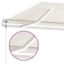 Toldo automático con LED sensor de viento crema 600x300 cm en Toldos | Comprar online en Foru.es