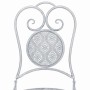 Mesa y sillas bistró de jardín 3 piezas acero blanco grisáceo en Conjuntos de jardín | Comprar online en Foru.es