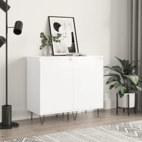 Aparadores 2 uds madera de ingeniería blanco brillo 40x35x70 cm de vidaXL, Aparadores - Ref: Foro24-831057, Precio: 90,47 €, ...