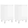 Aparadores 2 uds madera de ingeniería blanco brillo 40x35x70 cm de vidaXL, Aparadores - Ref: Foro24-831057, Precio: 90,47 €, ...
