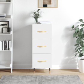 Aparador de madera contrachapada blanco brillante 34,5x34x90 cm de vidaXL, Aparadores - Ref: Foro24-828582, Precio: 74,57 €, ...