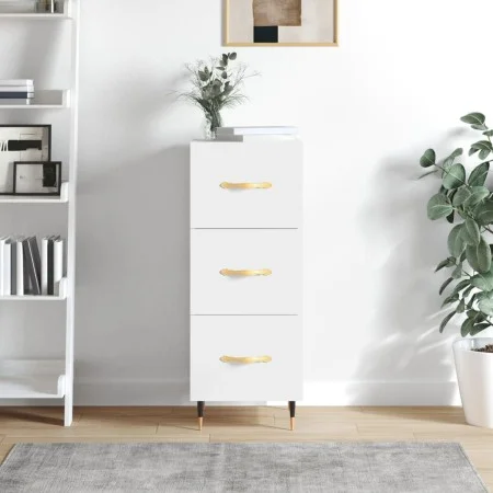 Glossy white plywood sideboard 34.5x34x90 cm by vidaXL, Sideboards - Ref: Foro24-828582, Price: 73,76 €, Discount: %