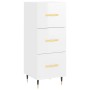 Aparador de madera contrachapada blanco brillante 34,5x34x90 cm de vidaXL, Aparadores - Ref: Foro24-828582, Precio: 74,57 €, ...
