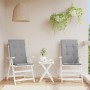 Cojín silla de jardín respaldo alto 2 uds tela gris 120x50x3 cm en Decoración | Comprar online en Foru.es