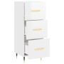 Aparador de madera contrachapada blanco brillante 34,5x34x90 cm de vidaXL, Aparadores - Ref: Foro24-828582, Precio: 74,57 €, ...