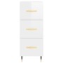 Aparador de madera contrachapada blanco brillante 34,5x34x90 cm de vidaXL, Aparadores - Ref: Foro24-828582, Precio: 74,57 €, ...