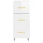Glossy white plywood sideboard 34.5x34x90 cm by vidaXL, Sideboards - Ref: Foro24-828582, Price: 73,76 €, Discount: %