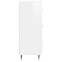 Aparador de madera contrachapada blanco brillante 34,5x34x90 cm de vidaXL, Aparadores - Ref: Foro24-828582, Precio: 74,57 €, ...