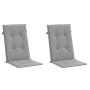 Cojín silla de jardín respaldo alto 2 uds tela gris 120x50x3 cm en Decoración | Comprar online en Foru.es