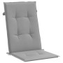 Cojín silla de jardín respaldo alto 2 uds tela gris 120x50x3 cm en Decoración | Comprar online en Foru.es