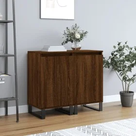 Aparadores 2 uds madera de ingeniería marrón roble 40x35x70 cm de vidaXL, Aparadores - Ref: Foro24-831083, Precio: 71,09 €, D...