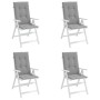 Cojín silla de jardín respaldo alto 4 uds tela gris 120x50x3 cm en Decoración | Comprar online en Foru.es