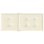 Cojín silla de jardín respaldo alto 2 uds tela crema 120x50x3cm en Decoración | Comprar online en Foru.es