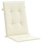 Cojín silla de jardín respaldo alto 4 uds tela crema 120x50x3cm en Decoración | Comprar online en Foru.es