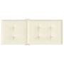 Cojín silla de jardín respaldo alto 4 uds tela crema 120x50x3cm en Decoración | Comprar online en Foru.es