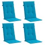Cojín silla de jardín respaldo alto 4 uds tela azul 120x50x3 cm en Decoración | Comprar online en Foru.es