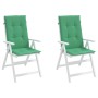 Cojín silla de jardín respaldo alto 2 uds tela verde 120x50x3cm en Decoración | Comprar online en Foru.es