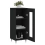 Aparador de madera contrachapada negro 34,5x34x90 cm de vidaXL, Aparadores - Ref: Foro24-828773, Precio: 58,54 €, Descuento: %