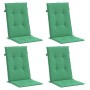 Cojín silla de jardín respaldo alto 4 uds tela verde 120x50x3cm en Decoración | Comprar online en Foru.es