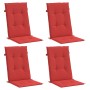 Cojín silla de jardín respaldo alto 4 uds tela rojo 120x50x3 cm en Decoración | Comprar online en Foru.es