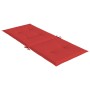 Cojín silla de jardín respaldo alto 4 uds tela rojo 120x50x3 cm en Decoración | Comprar online en Foru.es