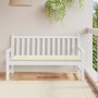 Cojín de banco de jardín tela Oxford blanco crema 150x50x4 cm en Decoración | Comprar online en Foru.es