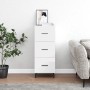 Aparador de madera contrachapada blanco brillante 34,5x34x90 cm de vidaXL, Aparadores - Ref: Foro24-828622, Precio: 80,07 €, ...