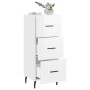 Aparador de madera contrachapada blanco brillante 34,5x34x90 cm de vidaXL, Aparadores - Ref: Foro24-828622, Precio: 80,07 €, ...
